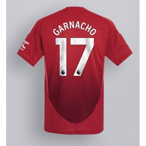 Fotballdrakt Herre Manchester United Alejandro Garnacho #17 Hjemmedrakt 2024-25 Kortermet